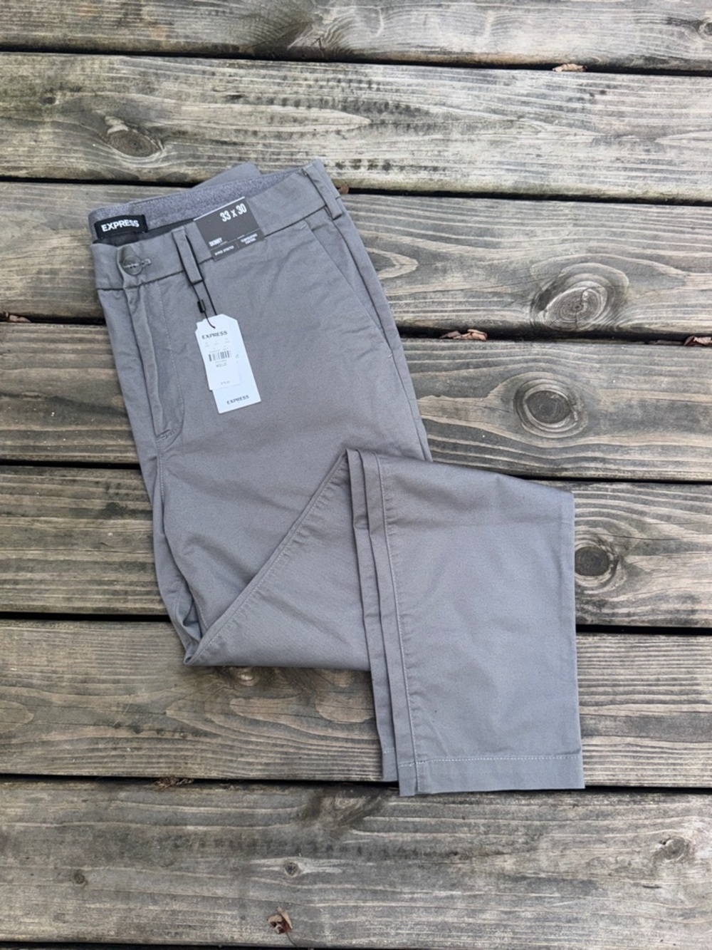 Express Men's Taupe Gray Chino Pants